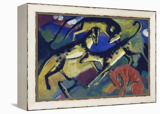 Playing Dogs, 1912-Franz Marc-Framed Premier Image Canvas