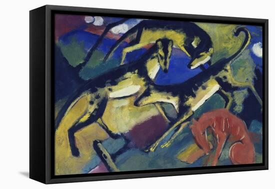 Playing Dogs, 1912-Franz Marc-Framed Premier Image Canvas