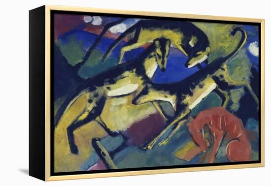 Playing Dogs, 1912-Franz Marc-Framed Premier Image Canvas