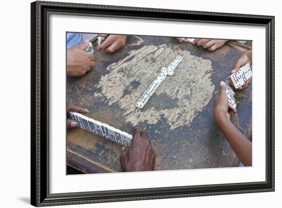 Playing Domino, Trinidad, Cuba-Keren Su-Framed Photographic Print