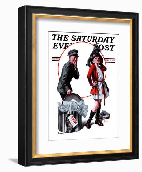 "Playing Dress-Up," Saturday Evening Post Cover, April 12, 1924-Frederic Stanley-Framed Giclee Print