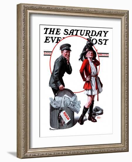 "Playing Dress-Up," Saturday Evening Post Cover, April 12, 1924-Frederic Stanley-Framed Giclee Print