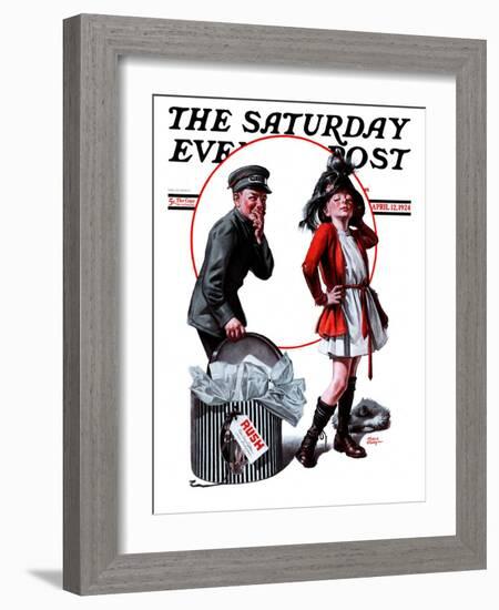 "Playing Dress-Up," Saturday Evening Post Cover, April 12, 1924-Frederic Stanley-Framed Giclee Print