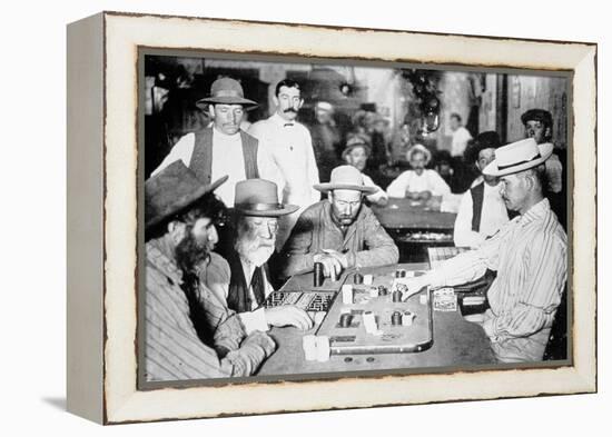 Playing Faro in a Saloon at Morenci, Arizona Territory, 1895-American Photographer-Framed Premier Image Canvas