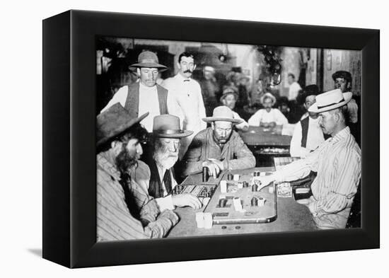 Playing Faro in a Saloon at Morenci, Arizona Territory, 1895-American Photographer-Framed Premier Image Canvas