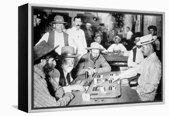 Playing Faro in a Saloon at Morenci, Arizona Territory, 1895-American Photographer-Framed Premier Image Canvas