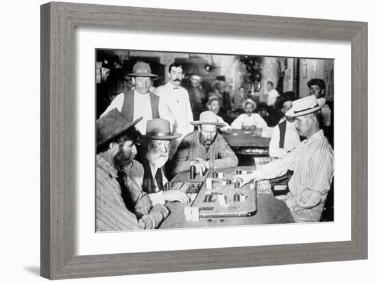 Playing Faro in a Saloon at Morenci, Arizona Territory, 1895-American Photographer-Framed Photographic Print