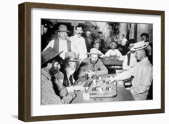 Playing Faro in a Saloon at Morenci, Arizona Territory, 1895-American Photographer-Framed Photographic Print