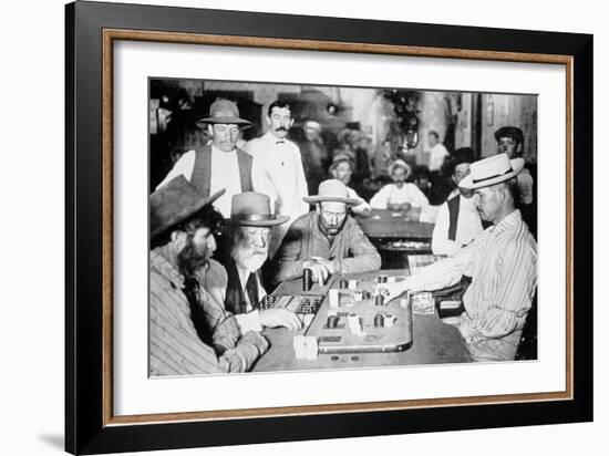 Playing Faro in a Saloon at Morenci, Arizona Territory, 1895-American Photographer-Framed Photographic Print