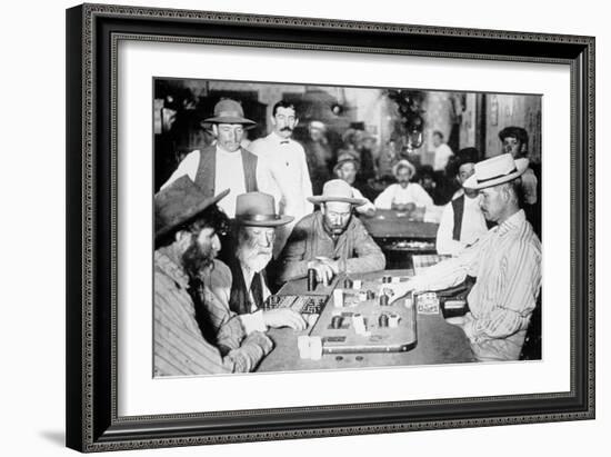 Playing Faro in a Saloon at Morenci, Arizona Territory, 1895-American Photographer-Framed Photographic Print