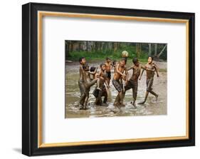 Playing Football-Angela Muliani Hartojo-Framed Photographic Print