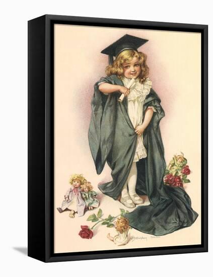 Playing Graduate, 1902-Maud Humphrey-Framed Premier Image Canvas