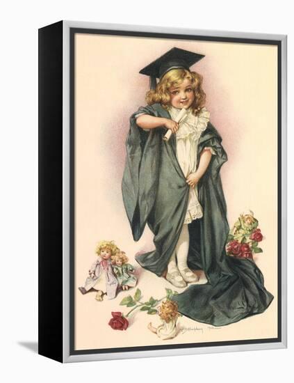 Playing Graduate, 1902-Maud Humphrey-Framed Premier Image Canvas