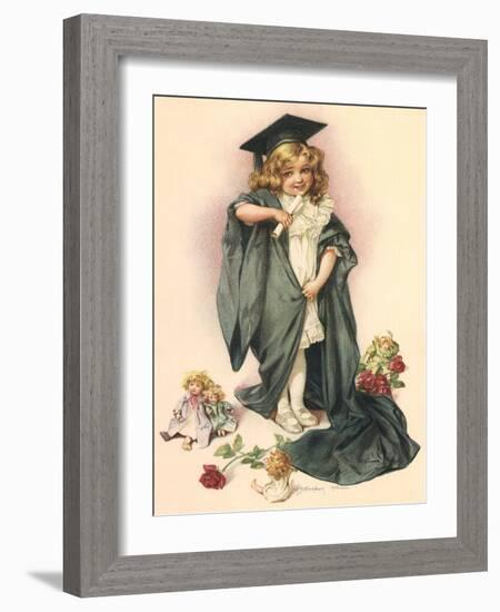 Playing Graduate, 1902-Maud Humphrey-Framed Giclee Print