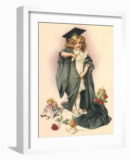 Playing Graduate, 1902-Maud Humphrey-Framed Giclee Print