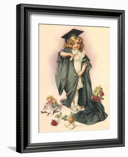 Playing Graduate, 1902-Maud Humphrey-Framed Giclee Print