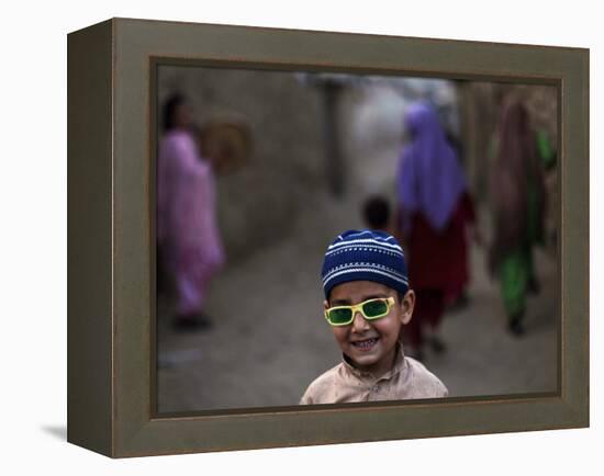 Playing in an Alley of Islamabad, Pakistan-null-Framed Premier Image Canvas