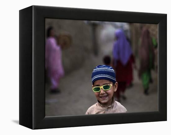 Playing in an Alley of Islamabad, Pakistan-null-Framed Premier Image Canvas