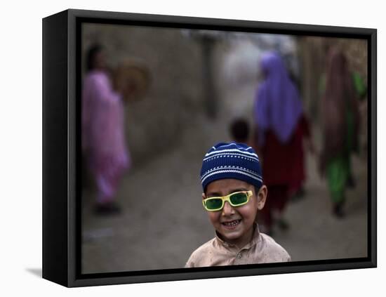 Playing in an Alley of Islamabad, Pakistan-null-Framed Premier Image Canvas