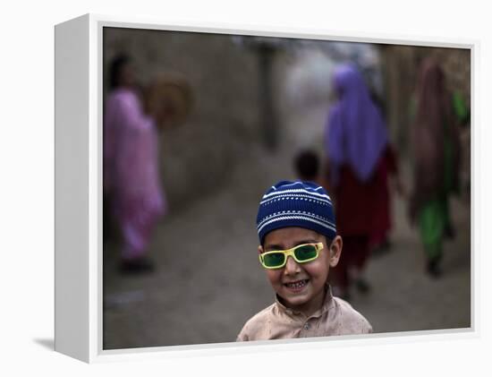 Playing in an Alley of Islamabad, Pakistan-null-Framed Premier Image Canvas