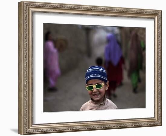 Playing in an Alley of Islamabad, Pakistan-null-Framed Photographic Print