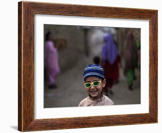 Playing in an Alley of Islamabad, Pakistan-null-Framed Photographic Print