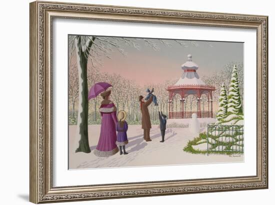 Playing in the Snow-Peter Szumowski-Framed Giclee Print