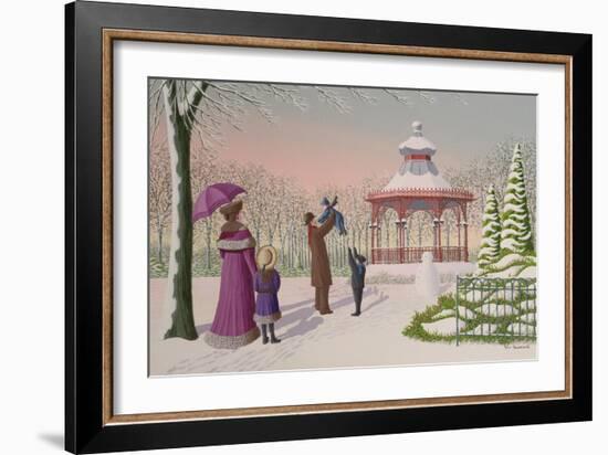 Playing in the Snow-Peter Szumowski-Framed Giclee Print