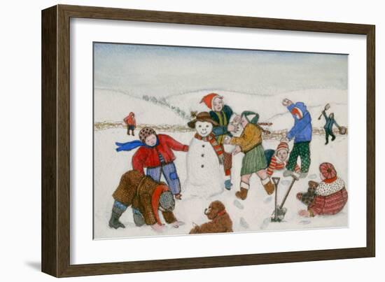 Playing in the Snow-Gillian Lawson-Framed Giclee Print