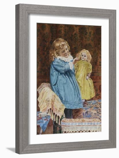 Playing Mother-Edward H. Fitchew-Framed Giclee Print