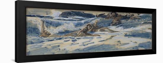 Playing Naiads and Tritons, 1896-1898-Mikhail Alexandrovich Vrubel-Framed Giclee Print
