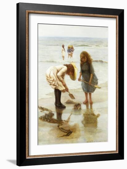 Playing on the Beach-Thomas Liddall Armitage-Framed Giclee Print