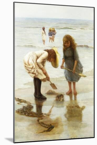 Playing on the Beach-Thomas Liddall Armitage-Mounted Giclee Print