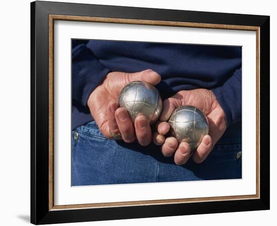 Playing Petanque, Roussillon, France, Europe-Thouvenin Guy-Framed Photographic Print