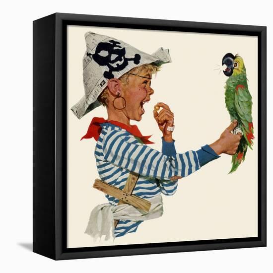 Playing Pirate, 1957-null-Framed Premier Image Canvas