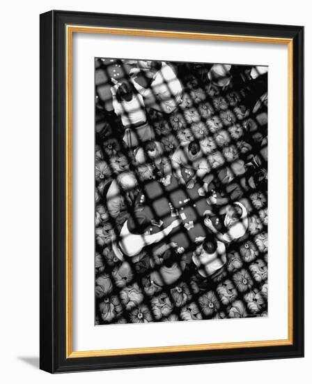 Playing Poker in the Monterey Club-George Silk-Framed Photographic Print