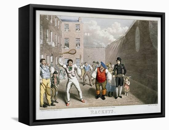 Playing Rackets, Fleet Prison, London, C1825-Theodore Lane-Framed Premier Image Canvas