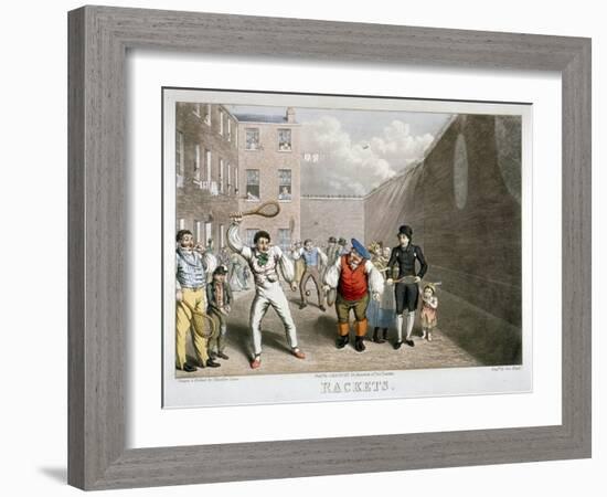 Playing Rackets, Fleet Prison, London, C1825-Theodore Lane-Framed Giclee Print