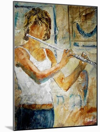 playing the flute-Pol Ledent-Mounted Art Print