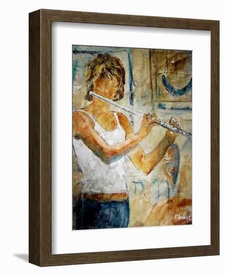 playing the flute-Pol Ledent-Framed Art Print