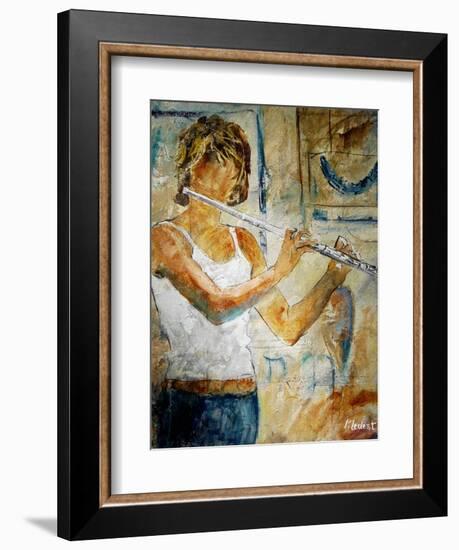 playing the flute-Pol Ledent-Framed Art Print