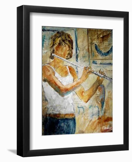 playing the flute-Pol Ledent-Framed Art Print