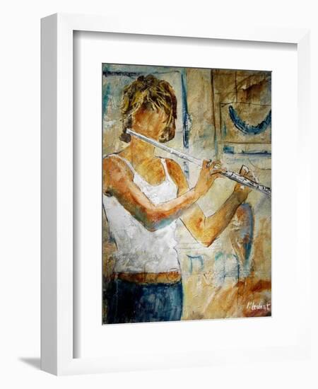 playing the flute-Pol Ledent-Framed Art Print