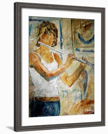 playing the flute-Pol Ledent-Framed Art Print