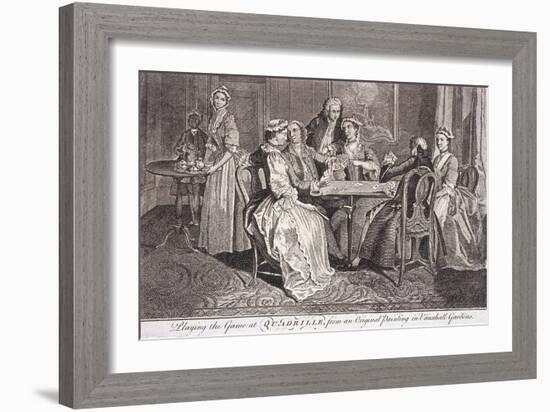 Playing the Game at Quadrille, C1745-Francis Hayman-Framed Giclee Print