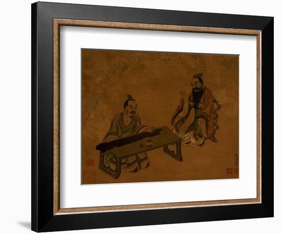 Playing the Qin for a Friend-Chen Hongshou-Framed Giclee Print