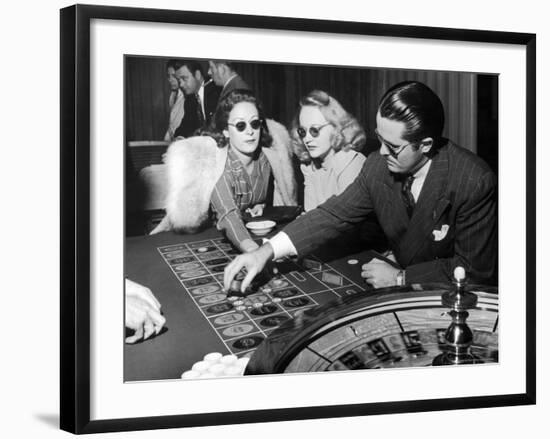 Playing the Roulette Wheel in a Las Vegas Club-Peter Stackpole-Framed Photographic Print