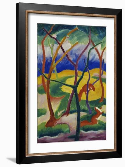 Playing Weasels, 1911-Franz Marc-Framed Giclee Print