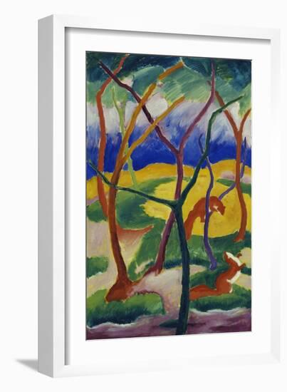 Playing Weasels, 1911-Franz Marc-Framed Giclee Print
