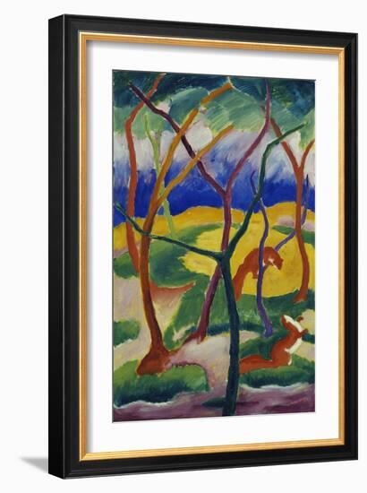 Playing Weasels, 1911-Franz Marc-Framed Giclee Print